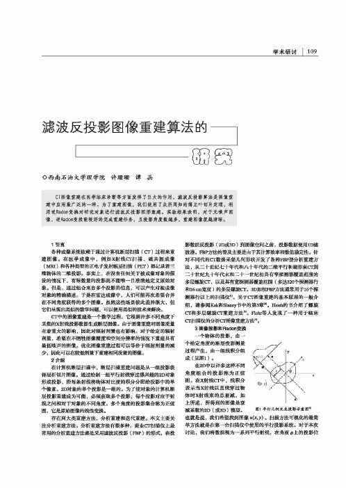滤波反投影图像重建算法的研究
