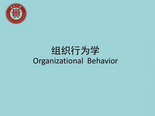 最新版组织行为学精品课件组织行为学课件_第二讲_了解个体行为人格、态度与价值观影响工作绩效