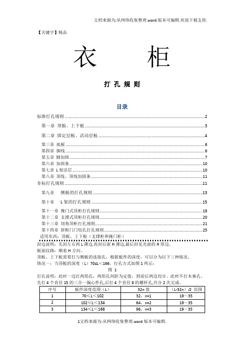 【精品】衣柜打孔规则