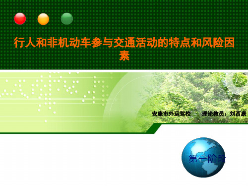 行人和非机动车参与交通活动的特点和风险因素 (2)