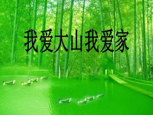 《我爱大山我爱家》 精品PPT课件