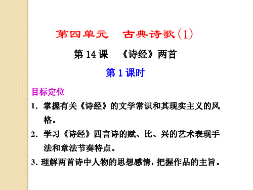 语文：4.14《诗经两首》第1课时课件(粤教版必修1).ppt