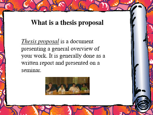 论文开题报告-thesis proposal