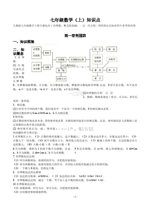 初中数学知识点全总结(完美打印版)