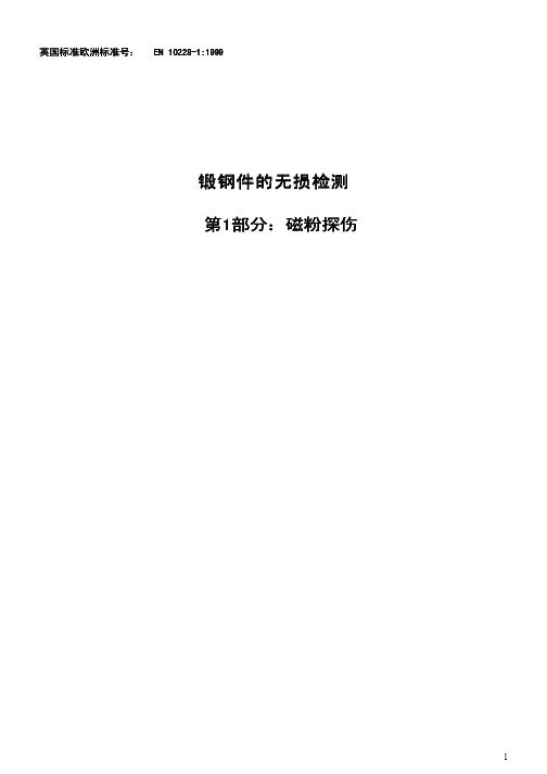 BS EN 10228-1磁粉探伤