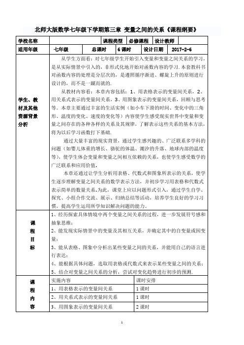 七年级数学下学期第3章课程纲要