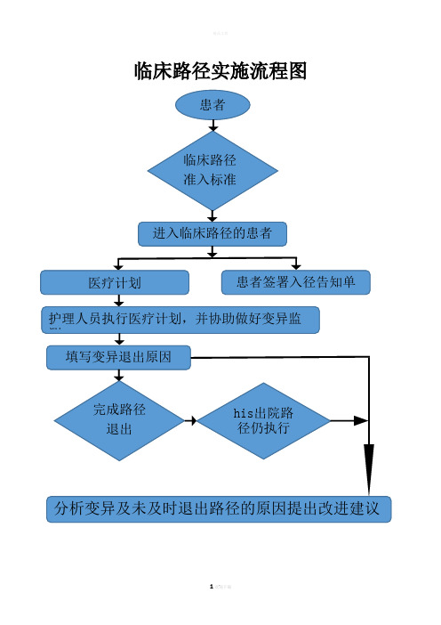 临床路径实施流程图