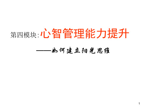 心智管理能力提升