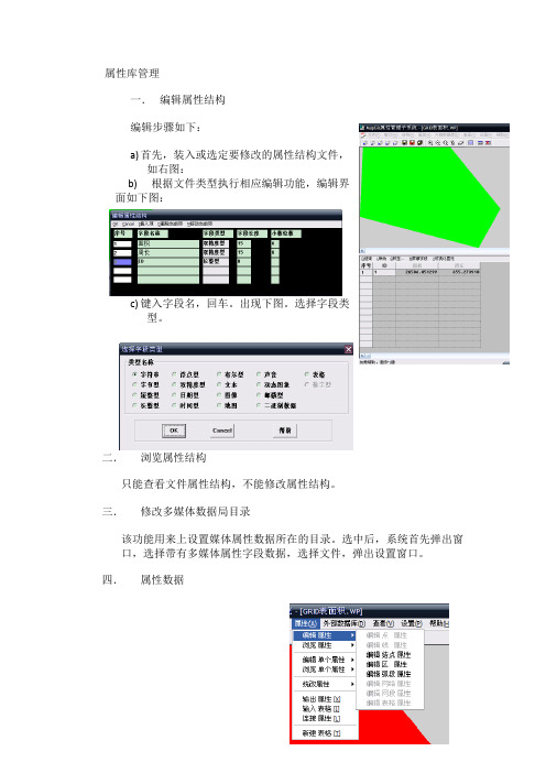 mapgis属性库管理