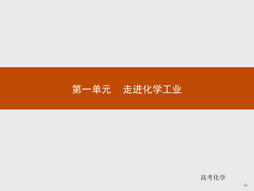 2020版高中化学人教版选修2课件：1.1 化工生产过程中的基本问题