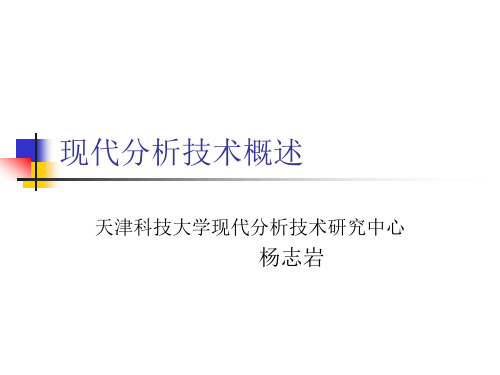 现代分析技术概述