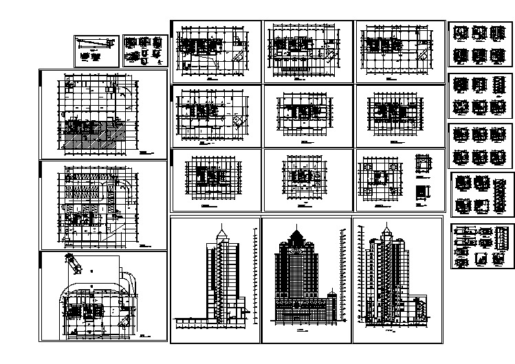 【CAD图纸】某酒店施工图全套(精美图例)