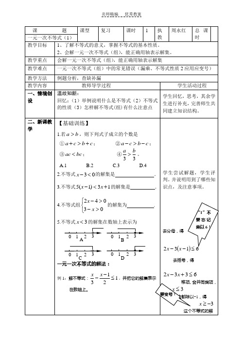 苏科版八年级下期末复习备课教案