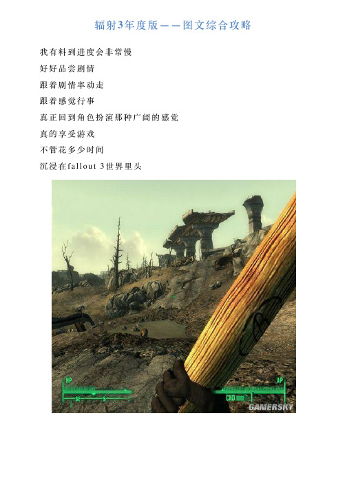 辐射3年度版——图文综合攻略