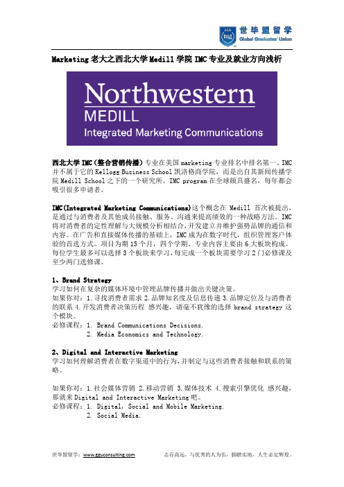 IMC及Marketing就业简析(世毕盟留学)