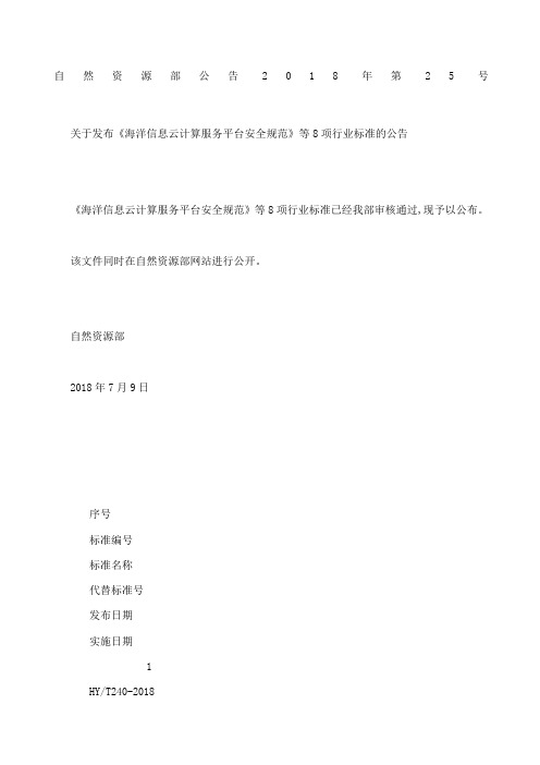 自然资源部公告 第5号