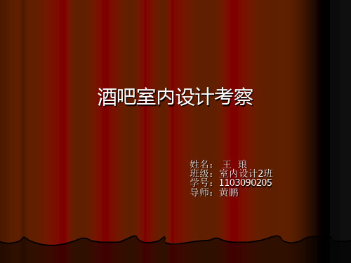 酒吧室内设计提案