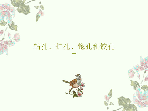 钻孔、扩孔、锪孔和铰孔共37页文档