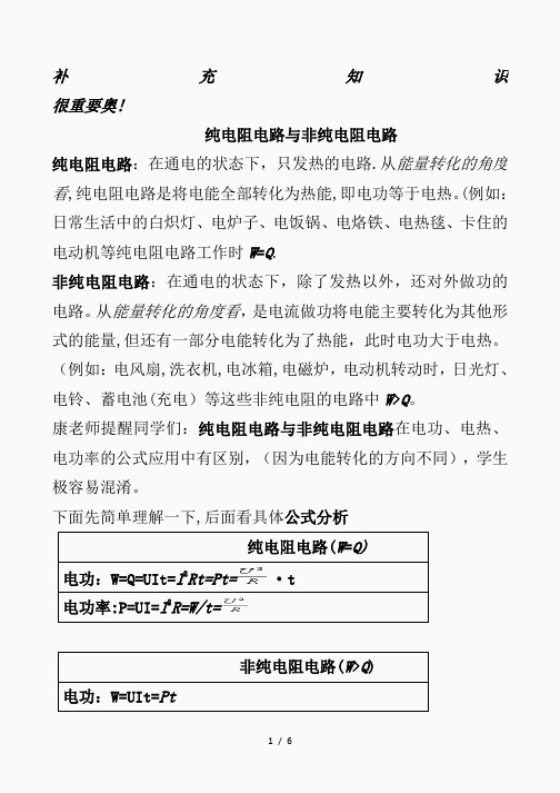 纯电阻与非纯电阻区分(精品课件)