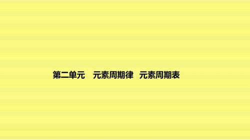 2017届浙江省高考化学一轮复习考点精讲课件专题3《微观结构与物质的多样性》第2单元《元素周期律元素周期表