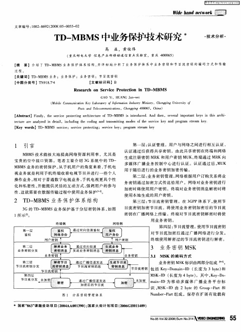 TD—MBMS中业务保护技术研究