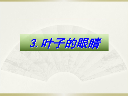 《叶子的眼睛》2PPT课件