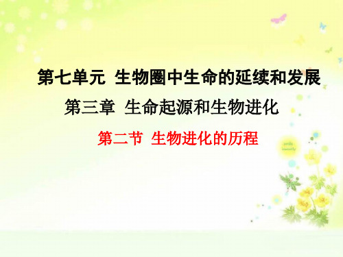 八下生物七单元第三章生物进化的历程课件