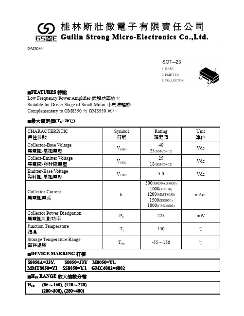 S8050技术规格书