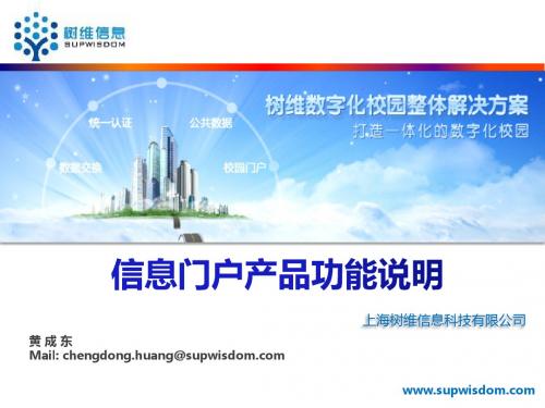 信息门户-产品功能说明-树维信息科技supwindom