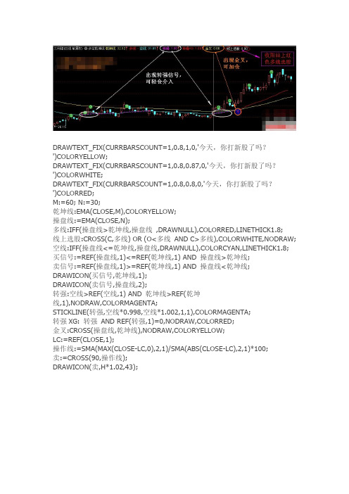 通达信指标公式源码 多空乾坤线主图指标
