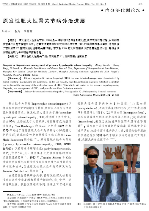 原发性肥大性骨关节病诊治进展重点