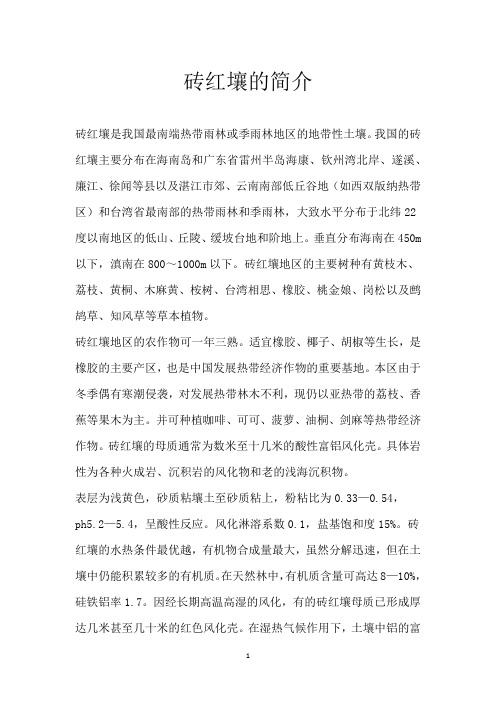 砖红壤的简介