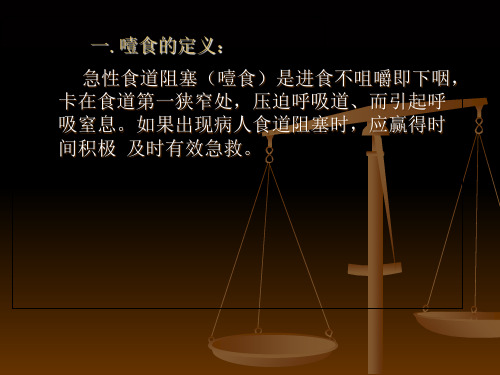 噎食病人的护理PPT课件