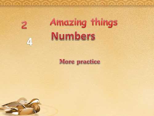 八年级英语上册 Chapter 4 Numbers：Everyone’s language More