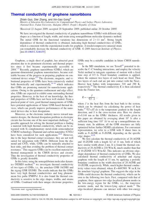 027Thermal conductivity of graphene nanoribbons
