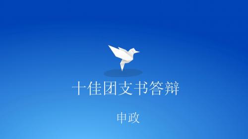 十佳团支书 答辩 申政