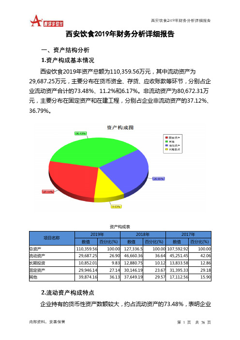西安饮食2019年财务分析详细报告