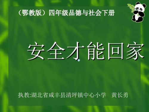 安全才能回家ppt课件小学品德与社会鄂教版四年级下册_1