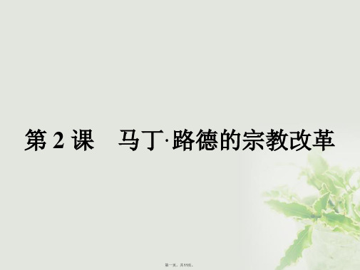 高中历史第五单元欧洲的宗教改革第2课马丁[1]