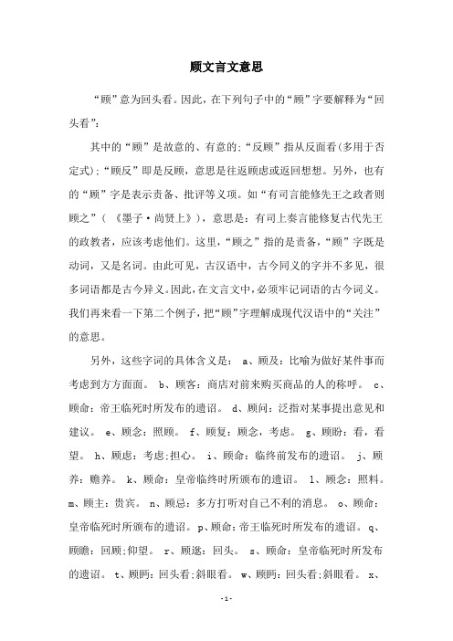 顾文言文意思