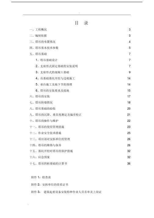 塔吊实施方案专家论证.doc
