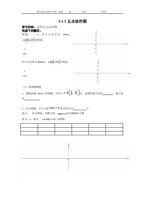 五点法作图