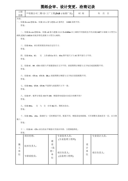 标准厂房图纸会审