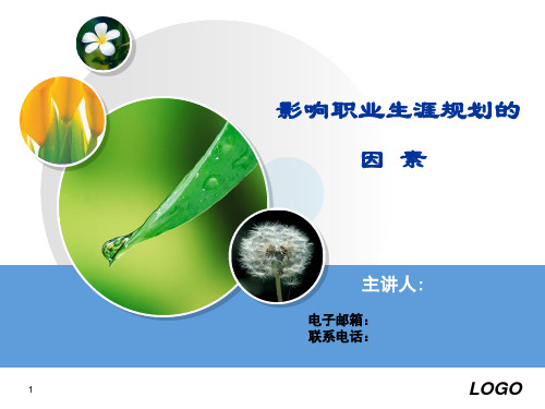 第三讲影响职业生涯的社会因素