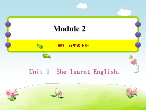 五年级下英语公开课课件-Module 2 Unit1 She learnt English-外研版 (2)