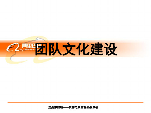 阿里巴巴团队文化建设--讲义版