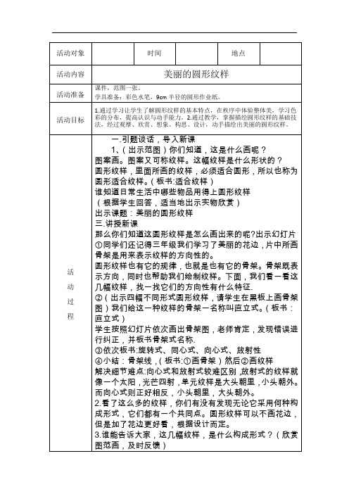 美丽的圆形纹样