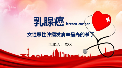 乳腺癌女性恶性肿瘤癌发病率最高的杀手实用PPT辅导课件