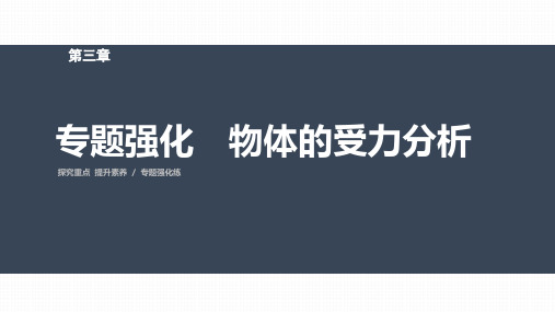 高中物理必修一 第三章 专题强化 物体的受力分析