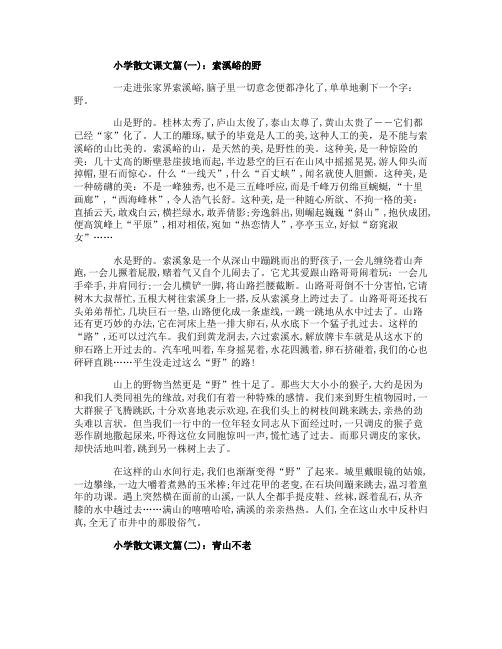 小学散文课文篇